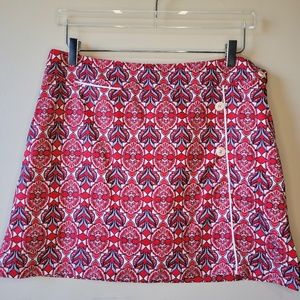 Sport Haley Golf Tennis Athletic Skort Women's Sz 8 Red Navy Poly Blend Zipper